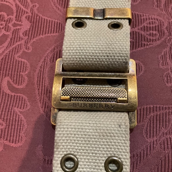 Burberry  Beige Canvas Eyelet Belt 30”/75cm - Picture 2 of 15